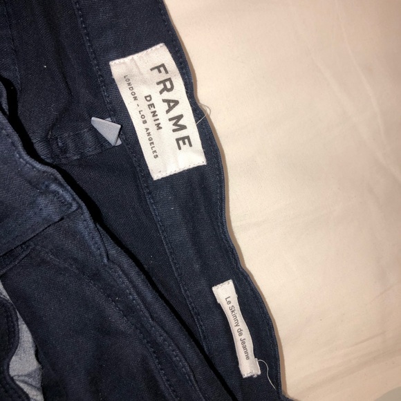 Navy Blue Frame Ripped Jeans - Picture 3 of 4